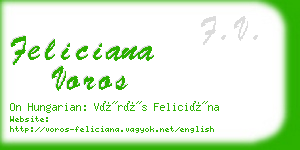feliciana voros business card